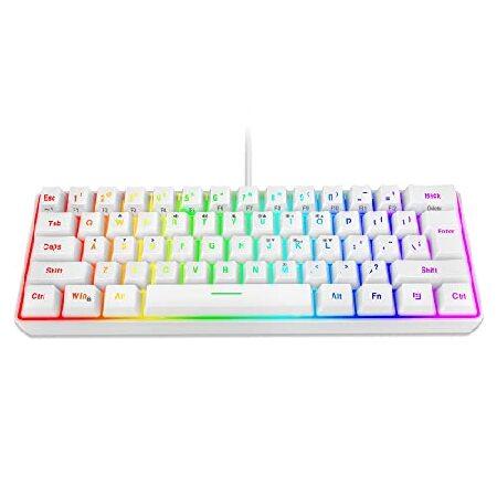【並行輸入品】 Snpurdiri 60% Wired Gaming Keyboard, 61 Ke...