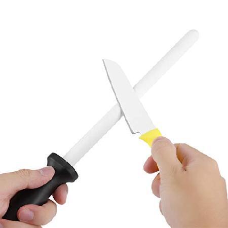 Knife Sharpening Steel, 8inch Professional Ceramic...