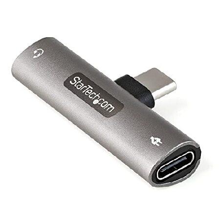 StarTech.com USB Type-C イヤホンジャック 変換アダプタ／60W PD 同時充...