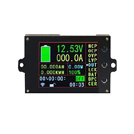 DC電圧と電流メーター LCDスクリーンセンサー付き デジタルDCマルチメーター 50A 500V ...