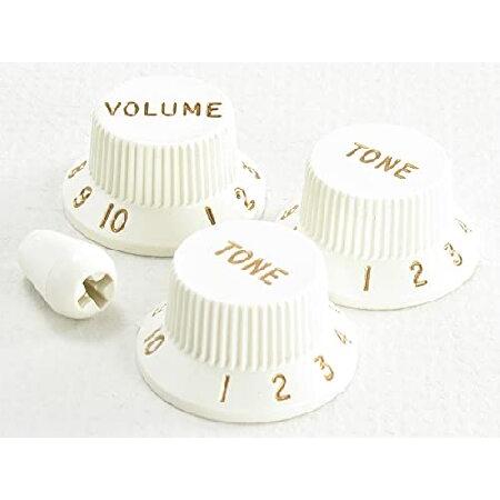 【並行輸入品】 ToneShaper フェンダーノブセット ストラット パーチメント