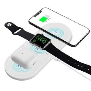 3 in 1 Wireless Charging Station for iPhone Iwatch AirPods Phone and Watch, Charger Dock Pad for Magnetic Apple Watch 6 5 4 3 2 Airpods 2 (並行輸入品)