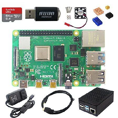 DIGISHUO Raspberry Pi 4B モデルB 2/4/8GB RAM DIYキットケー...