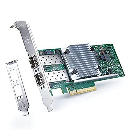 【並行輸入品】 10GB SFP+ NIC ネットワークアダプターカード デュアルSFP+ポート B...