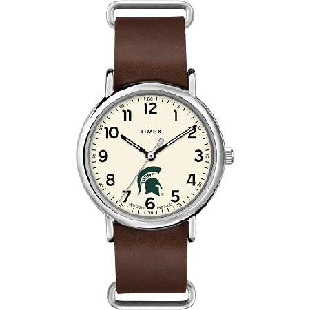 Timex Tribute メンズ カレッジウィークエンダー 40mm クォーツレザーストラップ, ...