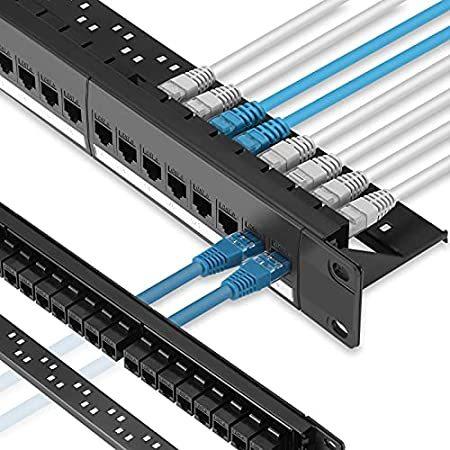 【並行輸入品】 Patch Panel 24 Port Cat6 with Inline Keyst...