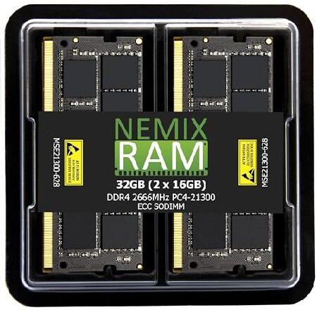 【並行輸入品】 NEMIX RAM 32GB (2X16GB) DDR4 2666MHZ PC4-2...