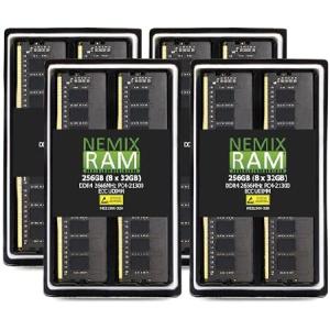 【並行輸入品】 NEMIX RAM 256GB (8x32GB) DDR4-2666 Mhz PC4-21300 ECC UDIMM 2Rx8 1.2V アンバッファードサーバーメモリ
