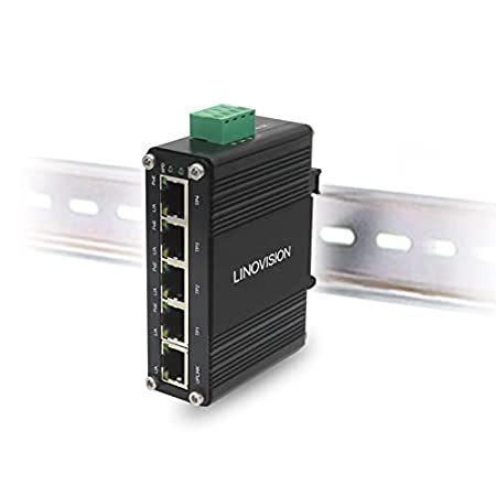 【並行輸入品】 LINOVISION産業用5ポート ギガビット ソーラーPOEスイッチ | DC12...