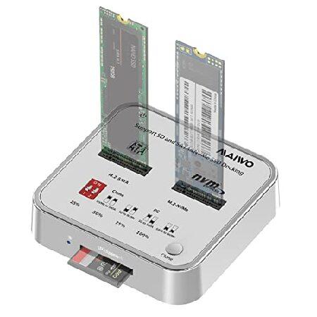 MAIWO 2ベイ USB C - M.2 NVMe SATA SSD ドッキングステーション デュ...