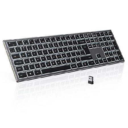 seenda Backlit Wireless Keyboard, 2.4GHz Ultra Sli...