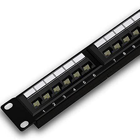 【並行輸入品】 パッチパネル 24ポート Cat6 10G対応 Rapink ネットワークパッチパネ...