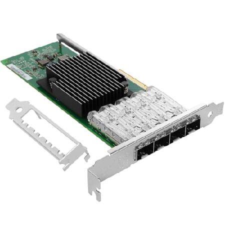 【並行輸入品】 Euqvos 10GbE NICカード Intel X710-DA4 PCIe 3....