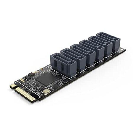 ORICO M.2 PCIe Mキー 6 x SATA 6Gbps アダプターカード デスクトップP...