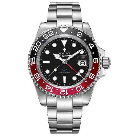 【並行輸入品】 LOREO Men's GMT Automatic Watch Luxury Sap...