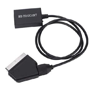 【並行輸入品】 HDMI to SCART Converter, HD Digital Video HDMI to Analog Video and L/R Audio Adapter Support DVI, for CRT/VHS/DVD CVBS Play