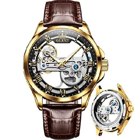 【並行輸入品】 OLEVS Watch Men Skeleton Automatic Mens Wa...