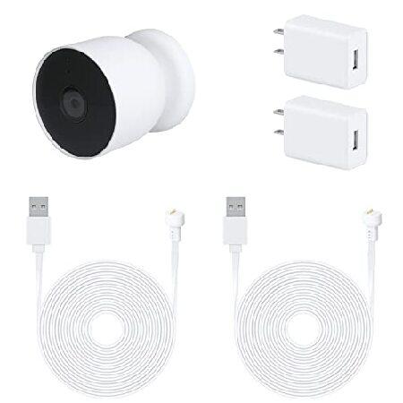 【並行輸入品】 2Pack Power Adapter for Google Nest Cam (B...