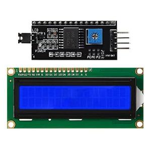 【並行輸入品】 Treedix 1602 LCDディスプレイモジュール ブルーバックライト DC 5V IIC I2Cインターフェースアダプター付き Raspberry Pi Arduino UNO R3用