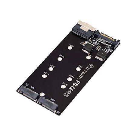 【並行輸入品】 Cablecc デュアル2X NVME M.2 AHCIからスリムラインPCIE E...