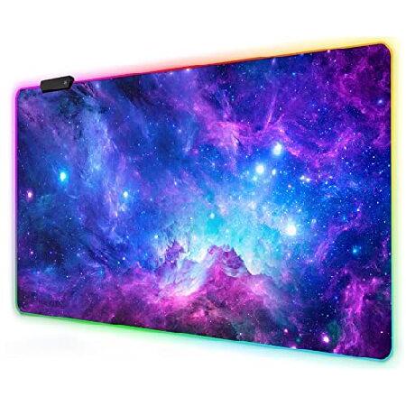 【並行輸入品】 Meffort Inc RGBゲーミングマウスパッド - 大型LEDゲーミングマウス...