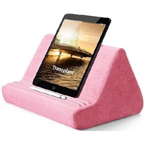 【並行輸入品】 Soft Tablet Stand Pillow with Pocket - Adjustable 3 Viewing Angle, Lazy Holder for Bed, Sofa - Compatible with iPads, Tablets,
