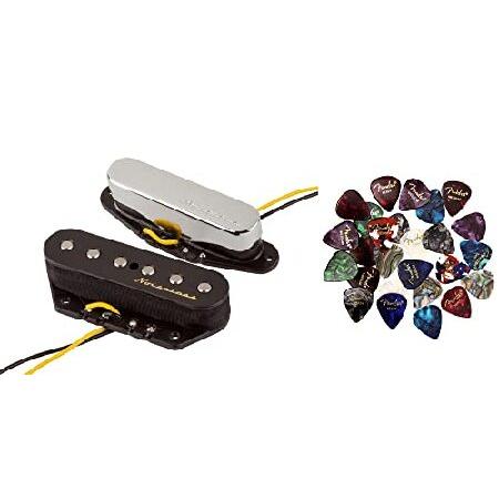 【並行輸入品】 Fender ビンテージ ノイズレス テレキャスター ピックアップセット ピック付き