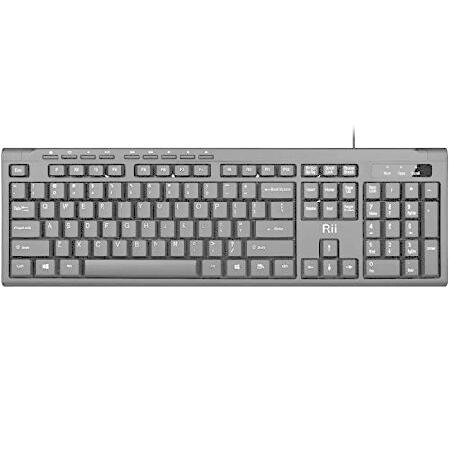 【並行輸入品】 Rii RK907 ウルトラスリム コンパクト USB 有線キーボード MacとPC...