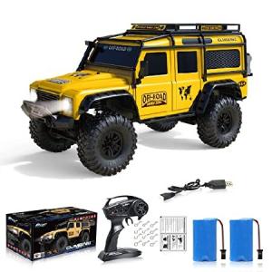 RCカーリモートRCロッククローラー 1:10 2.4G 4WD コントロールトラック RTR 全地形趣味 オフロード トラック レーシング車両 ホビーグレードモデル イエロー車｜olg