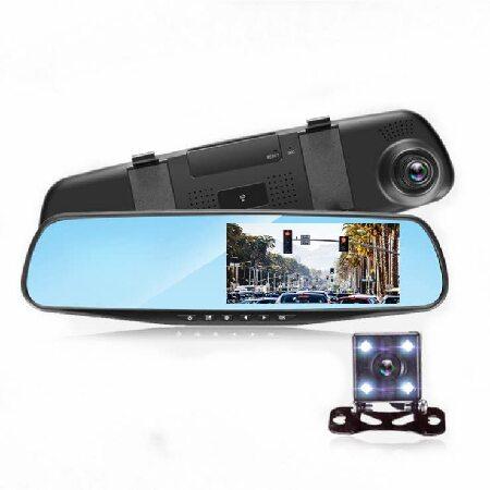 【並行輸入品】 FHD 1080P Mirror Dash Cam Backup Camera,DV...
