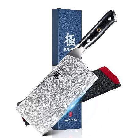 KYOKU Gin Series Vegetable Cleaver Knife, 7&quot; Asian...