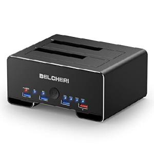 BELCHERI ハードドライブ ドッキングステーション USB 3.2 Gen 1 ハードドライブ ドック 2.5インチSATA HDD SSD用 アルミニウムHDD ドッキングステ(並行輸入品)｜olg