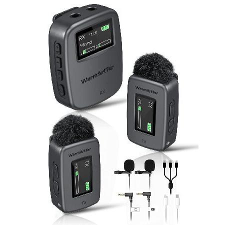 2.4G Wireless Lavalier Microphone, Dual Lavalier L...