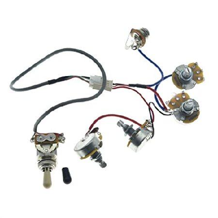 【並行輸入品】 ギター配線ハーネス ハンバッカー はんだなし配線ハーネス 2V2T 500Kポットと...
