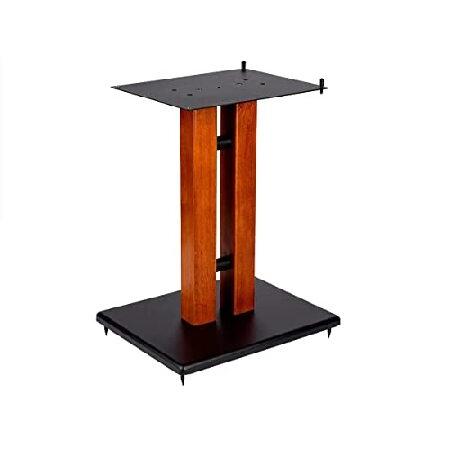 Monolith 18in Cherry Wood Speaker Stand with Adjus...