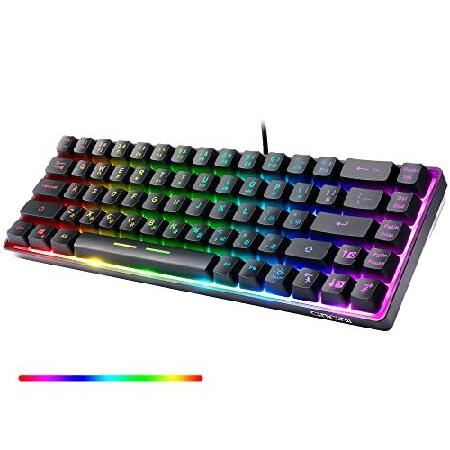 【並行輸入品】 CHONCHOW 60% ゲーミングキーボード 68キー 有線 RGB キーパッド ...