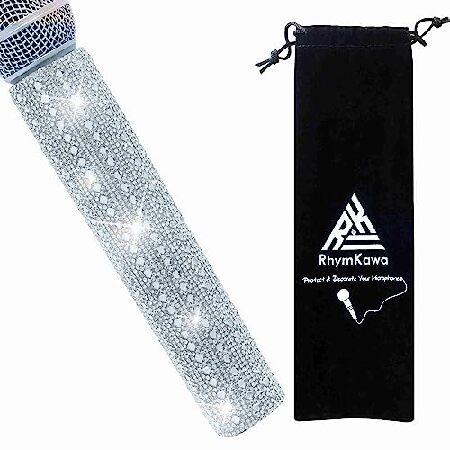 RhymKawa Crystal Silver Mic Handle Cover Fits for ...