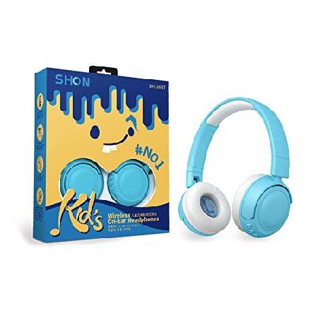 SHON Kids Wireless Fold On-Ear Headphones - Blue F...