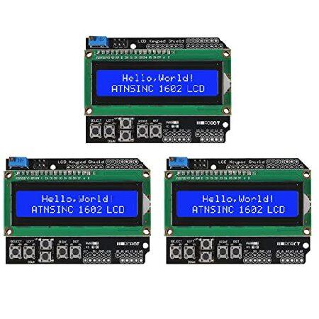 【並行輸入品】 QCCAN 3ピース 1602 LCD キーパッドシールド LCD1602 LCD ...