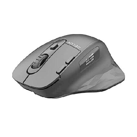DeLUX ワイヤレス人間工学マウス サムレスト付き Bluetooth充電式マウス OLEDスクリ...