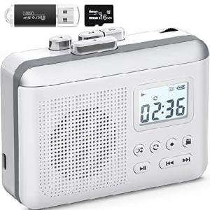 【並行輸入品】 Portable Cassette Player Recorder Converter,Cassette to MP3 via SD Card, Walkman Cassette Tape Player with 1000mah Rechargeable