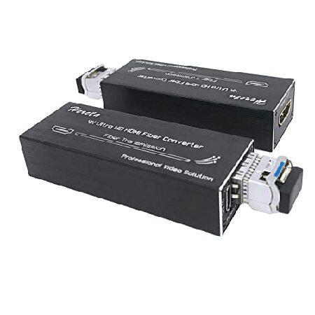 Hereta 4K HDMIファイバーエクステンダー SFPモジュール (LCポート) ミニファイバ...