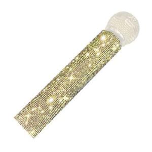 Rhinestones Microphone Handle Sleeve Protector for Shure Beta58 SM58 Beta87A Wireless Handheld Bling Skin Crystal Cover (Mic Not Included)