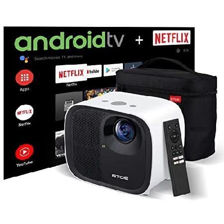 【並行輸入品】 ETOE 4K Android TV 10.0 Projector, 1080P F...
