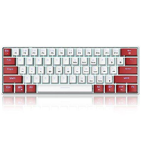 【並行輸入品】 Snpurdiri 有線 60% メカニカル ゲーミングキーボード ホワイト LED...