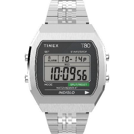 TIMEX  腕時計 タイメックス T80 Steel ブラック 文字盤 ステンレススチール クォー...