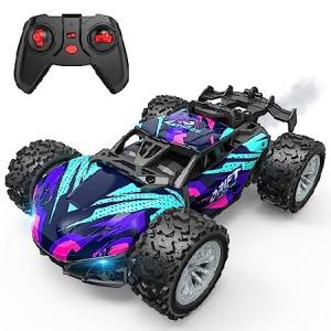 Remote Control Car for Boys 4-7, Rc Cars Monster Trucks for Boys, 2.4GHz Spray Hobby Rc Racing Car, 1/20 High Speed Off Road Rc Truck with Rechargeabl