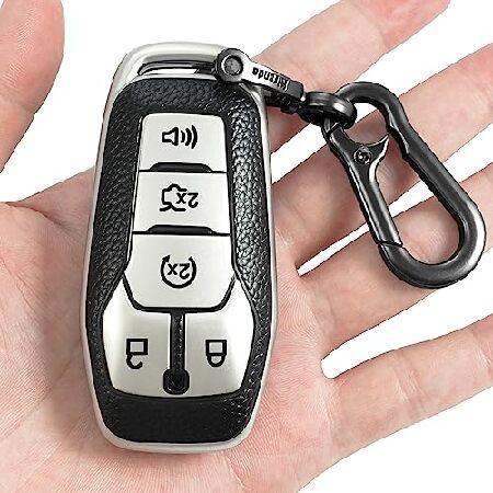 【並行輸入品】 Kirsnda for Ford Key fob Cover,Texture cas...