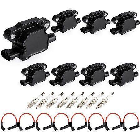 【並行輸入品】 イグニッションコイル8個セット イリジウムスパークプラグ8本セット ワイヤー8本 シ...