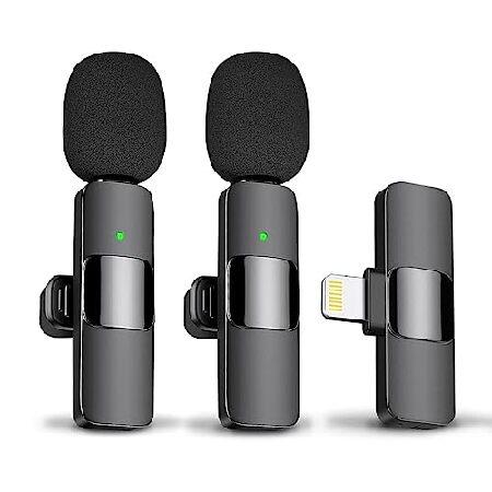 AGARES 2-Pack Wireless Microphone for iPhone iPad,...